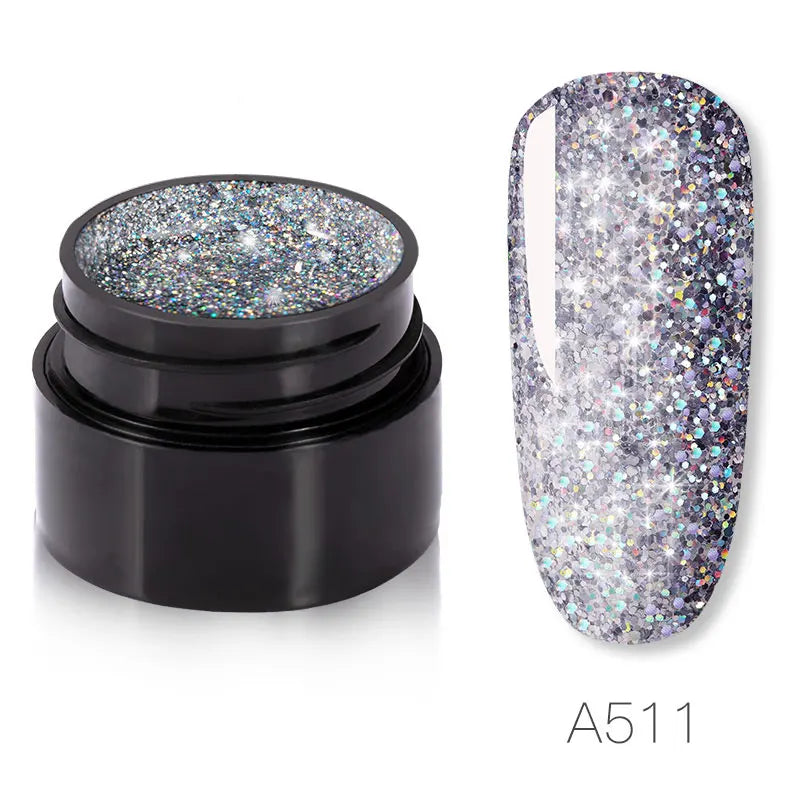 Panda Glitter Gel Nail Polish